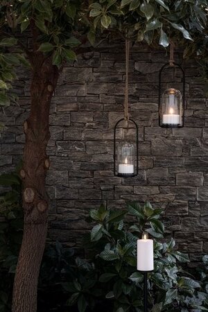Outdoor Lantern set with glass dome -Image courtesy of Piffany