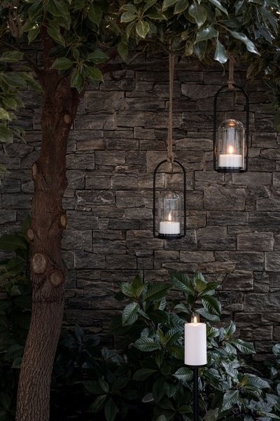 Outdoor Lantern set with glass dome -Image courtesy of Piffany
