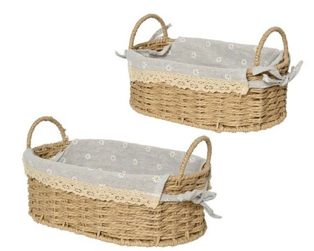 Oval Basket with lace -Image courtesy of Kaemingk