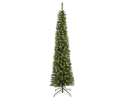8ft Pencil pine artificial tree with 380 LED lights - image 2