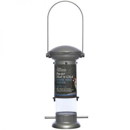 Pewter Flick 'n' Click Nyjer Feeder