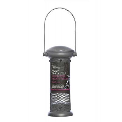 Pewter Flick 'n ' Click Sunflower Hearts Feeder