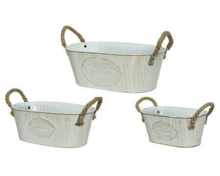 Planter zinc oval -Image courtesy of Kaemingk