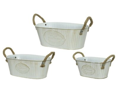 Planter zinc oval -Image courtesy of Kaemingk