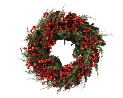 Red berry wreath (Large)
