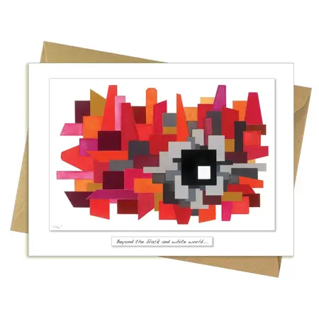 Beyond Grey to Red Greeting Card - Image courtesy of Rita Oates