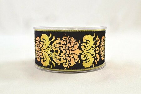 Rococo Velvet Ribbon With Gold Back -Image courtesy of Elmes