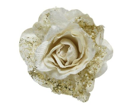 Rose on clip (white)