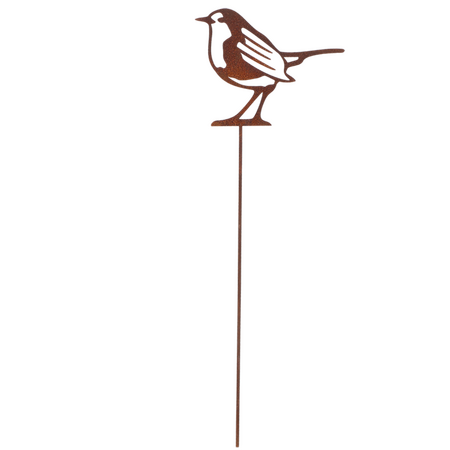 Rust garden stake – Robin -Image courtesy of Esschert Design