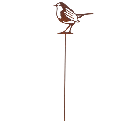 Rust garden stake – Robin -Image courtesy of Esschert Design