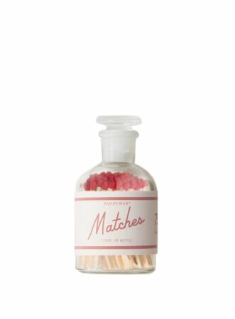 Safety Matches in Glass Bottle  Red