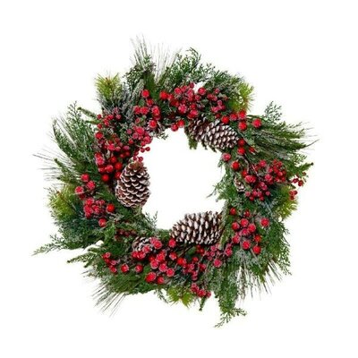 Snowy Pine & Berry Wreath -Image courtesy of Elmes