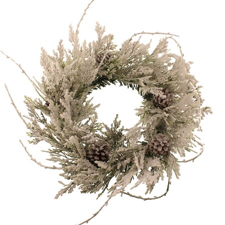 Snowy Pine Wreath - Image courtesy of Sage Decor