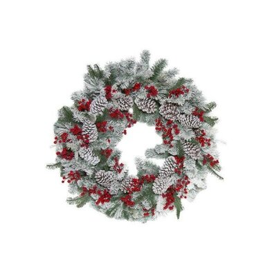 Snowy Wreath With Berries/Cones -Image courtesy of Elmes