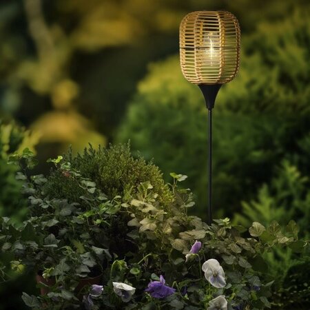 Solar wicker stake light -Image courtesy of Kaemingk