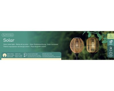 Solar wicker stake light -Image courtesy of Kaemingk