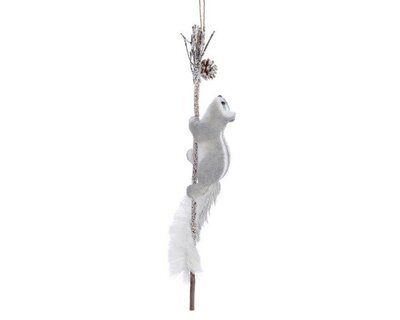 Squirrel polyester glitters- (white)