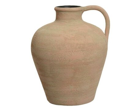 Terracotta Jug  with flower embossing Large