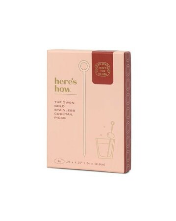 The Owen Gold Cocktail Picks -Image courtesy of DesignWorks Ink.