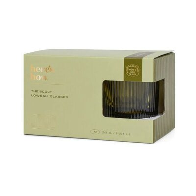 The Scout Lowball Glass  - Olive -Image courtesy of DesignWorks Ink.