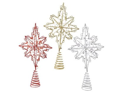 Tree-topper wire glitter pearls (assorted)