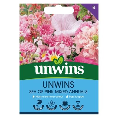 Unwins Sea of Pink Mixed Annuals - Image courtesy of Unwins