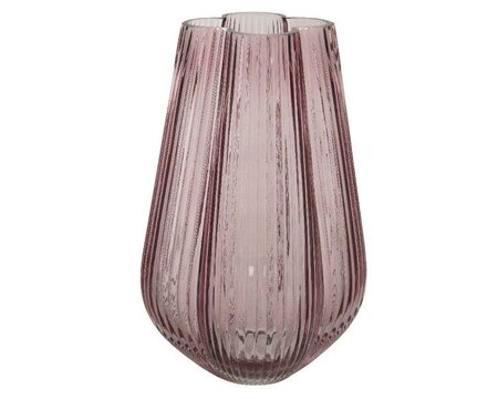 Vase glass shiny sprayed gold (pink)