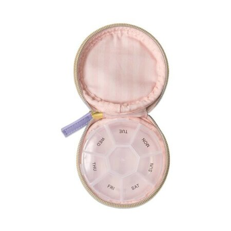 Vegan Leather Pill Case - Purple Vintage Floral -Image courtesy of DesignWorks Ink.