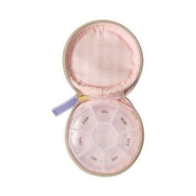 Vegan Leather Pill Case - Purple Vintage Floral -Image courtesy of DesignWorks Ink.