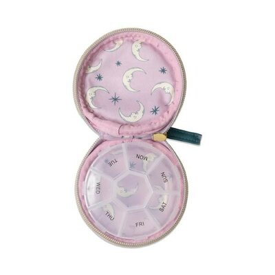 Vegan Leather Pill Case - Teal Moon -Image courtesy of DesignWorks Ink.