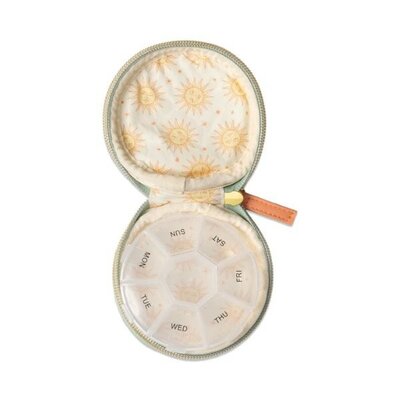 Vegan Leather Pill Case - Terracotta Sun -Image courtesy of DesignWorks Ink.