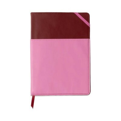 Vegan Leather Pocket Journal - Burgundy & Pink -Image courtesy of DesignWorks Ink.
