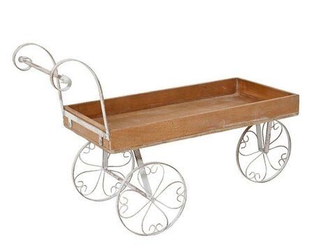 Victorian style iron garden cart, large