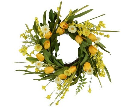 Wreath tulip/daisy -Image courtesy of Kaemingk