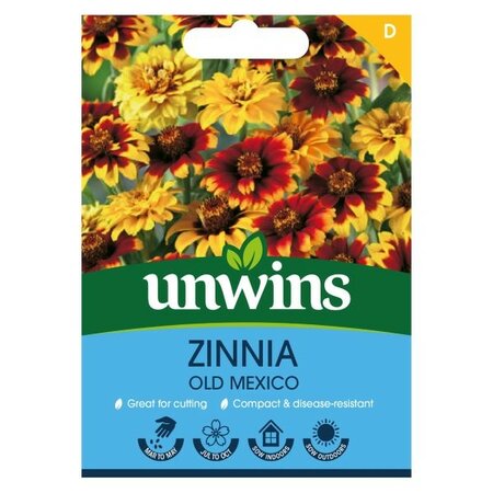 Zinnia Old Mexico - Image courtesy of Unwins